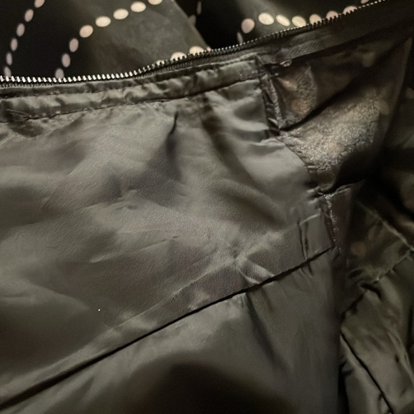 Taylor Dress Women Size 14 Black White Dressy Formal Polka Dots Stripe Pleated - Picture 12 of 14